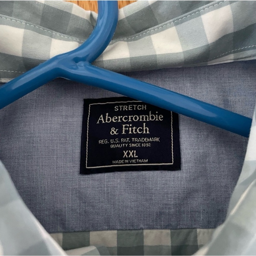 Abercrombie & Fitch Men's Checkered Shirt - Light Gray - Picture 3 of 4